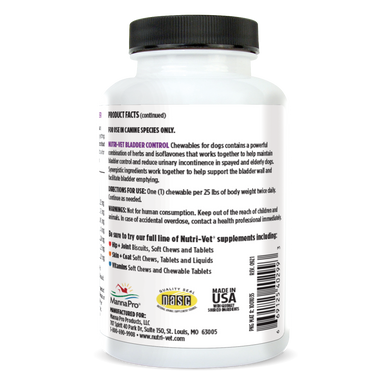 NutriVet Bladder Control Chewable Tablets for Dogs